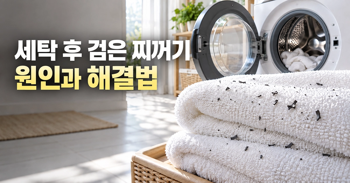 세탁기 검은 찌꺼기 빨래에 묻을 때 원인과 청소 순서
